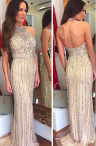 Client wearing EMBELLISHED GOWN by Sherri Hill