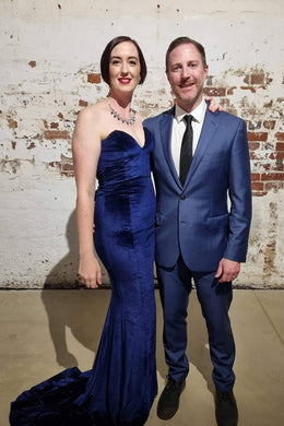 Kylies Kloset - Client wearing CYNTHIA GOWN by Portia & Scarlett - Designer Dress hire Perth.  Designer Dress Hire Perth Kylie's Kloset.  School Formal Gown Rental, Black Tie events.  Find your perfect outfit from Kylie's stunning collection incl. luxury clutches head pieces