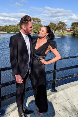 Designer Jumpsuit Hire | Designer Dress Hire Perth | Kylies Kloset Perth.  Hire dresses for School Balls, Race Day or a Wedding Luxury Clutches and Headpieces also available to rent.  Ball Gown Hire Perth. Cocktail Dress rental.