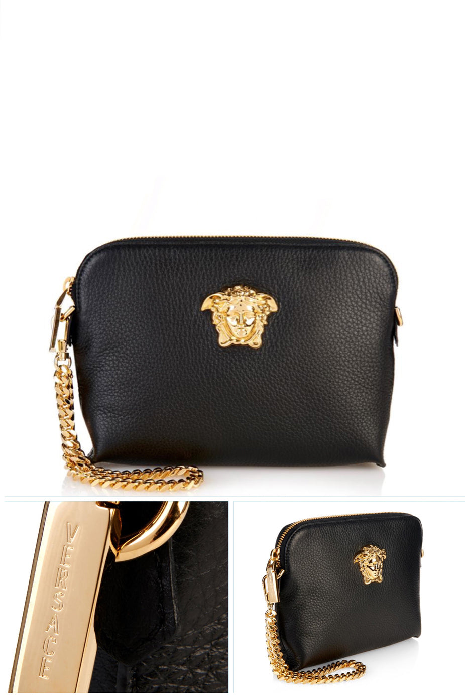LEATHER CLUTCH by Versace